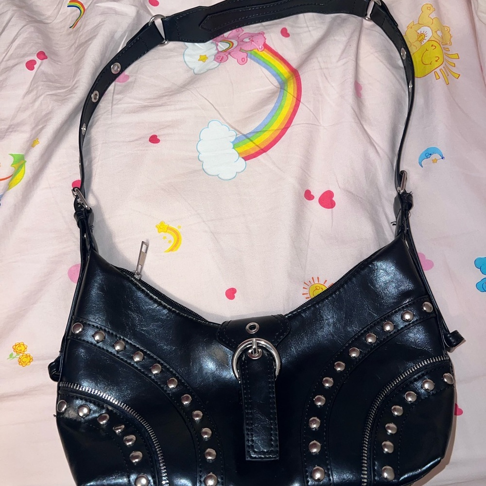 Black Studded Women's Bag